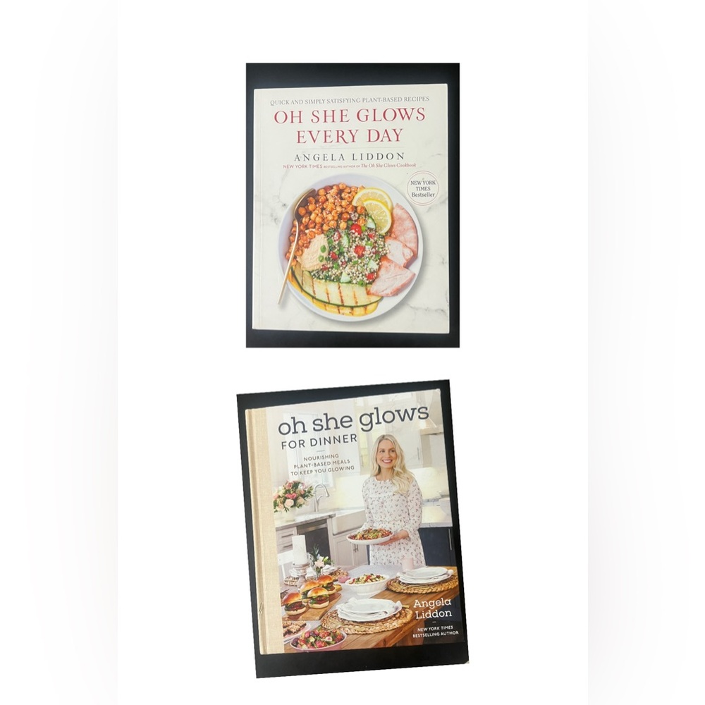 Bundle of TWO Oh She Glows Cookbook Set By Angela Liddon Plant Based Cooking